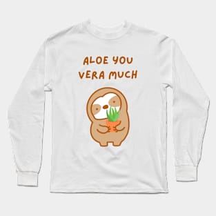 Aloe You Vera Much Sloth Long Sleeve T-Shirt